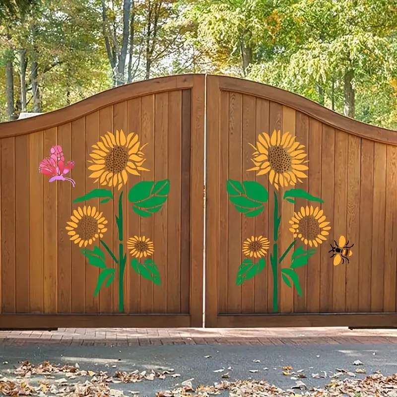 🏡Last Day 70% OFF -Garden Fence Large Flower Stencils🌻DIY Decoration