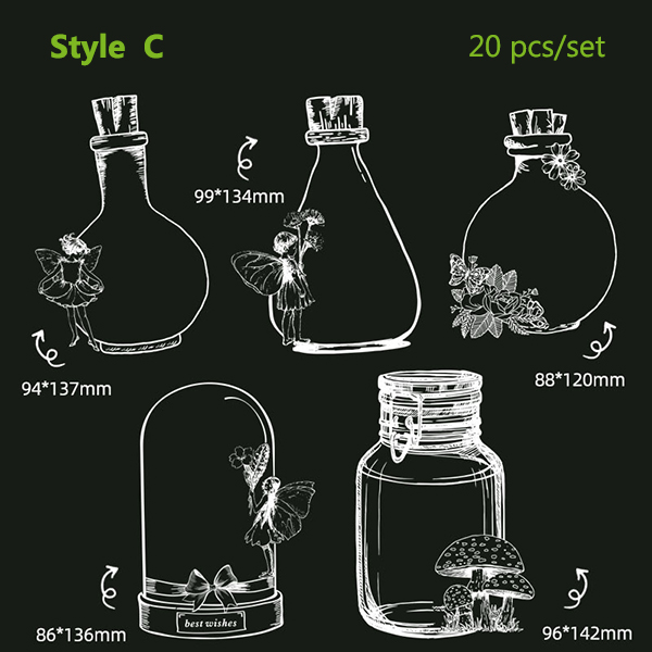 🎅Just $9.99 Today 🎁Transparent Dried Flower Bookmarks 20PCS