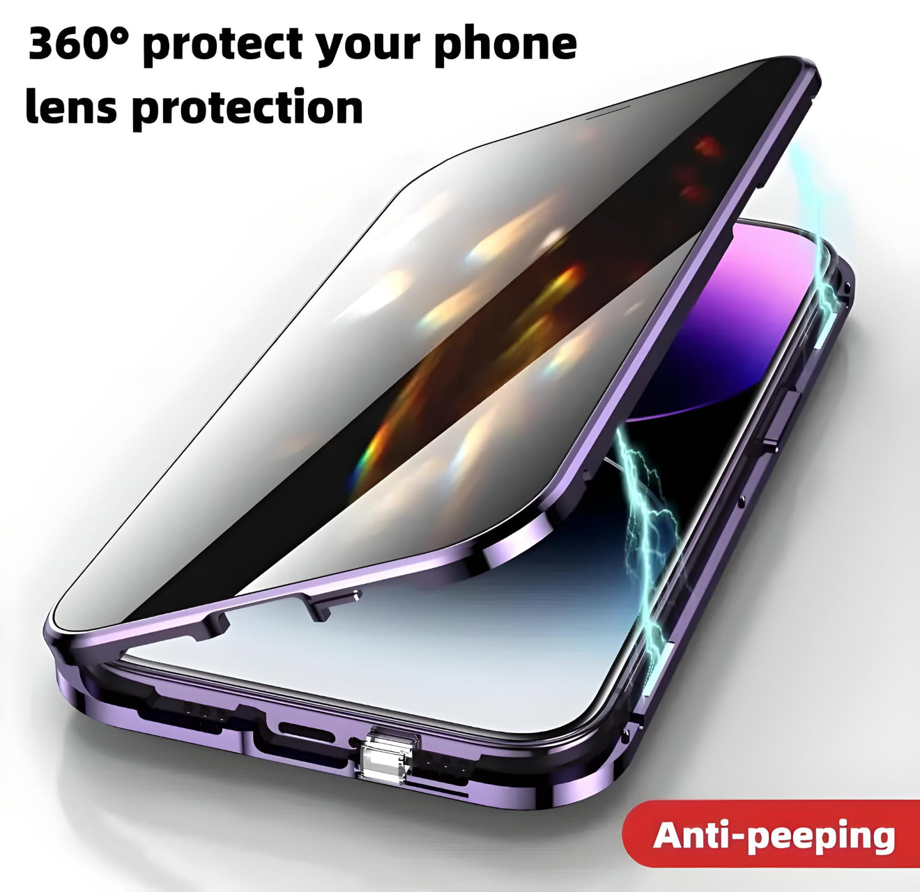 Privacy Guard Magnetic iPhone Case (12-15)