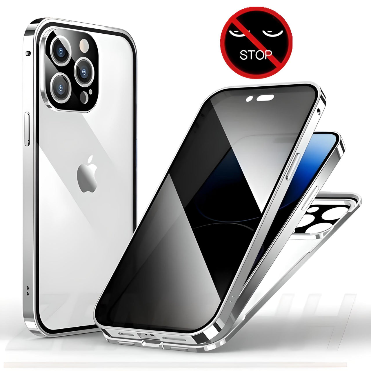 Privacy Guard Magnetic iPhone Case (12-15)