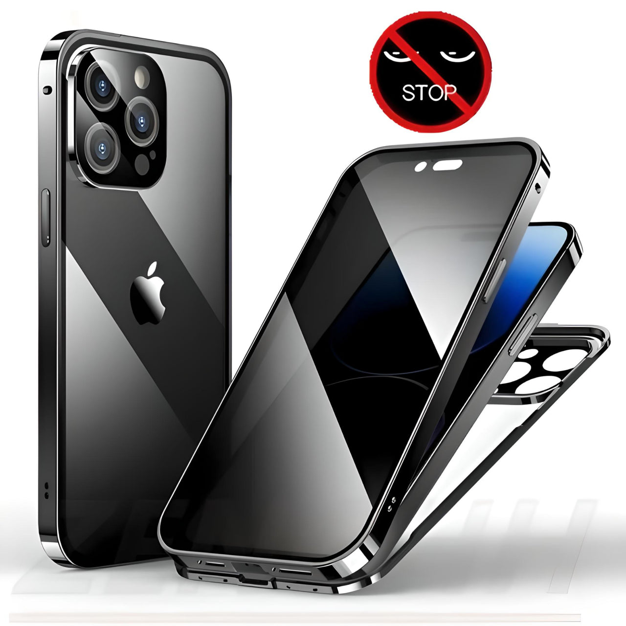 Privacy Guard Magnetic iPhone Case (12-15)