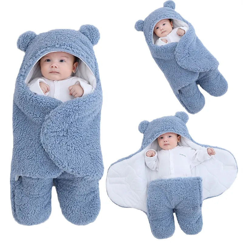 CozyCocoon Winter Warmth Cozy Plush Swaddle