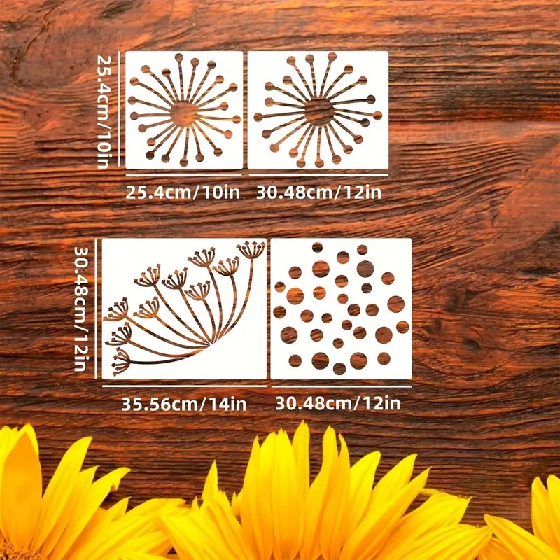 🏡Last Day 70% OFF -Garden Fence Large Flower Stencils🌻DIY Decoration
