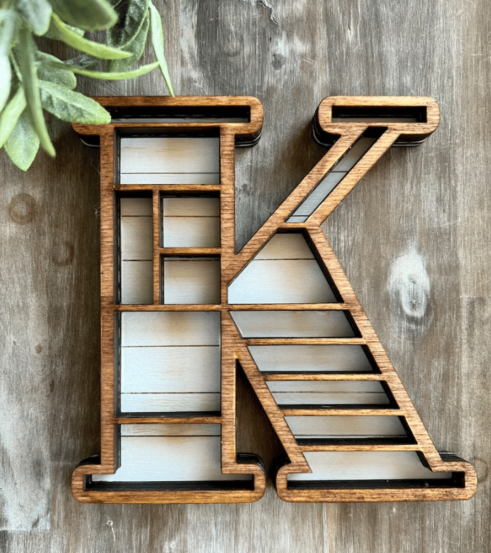 Custom Initial Book Lover Miniature Bookshelf