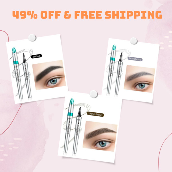 3D Waterproof Microblading Eyebrow Pen 4 Fork Tip Tattoo Pencil