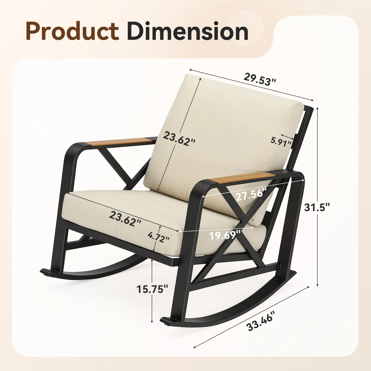 2 - Person Outdoor Rocking Conversation Set