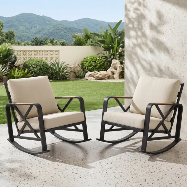 2 - Person Outdoor Rocking Conversation Set