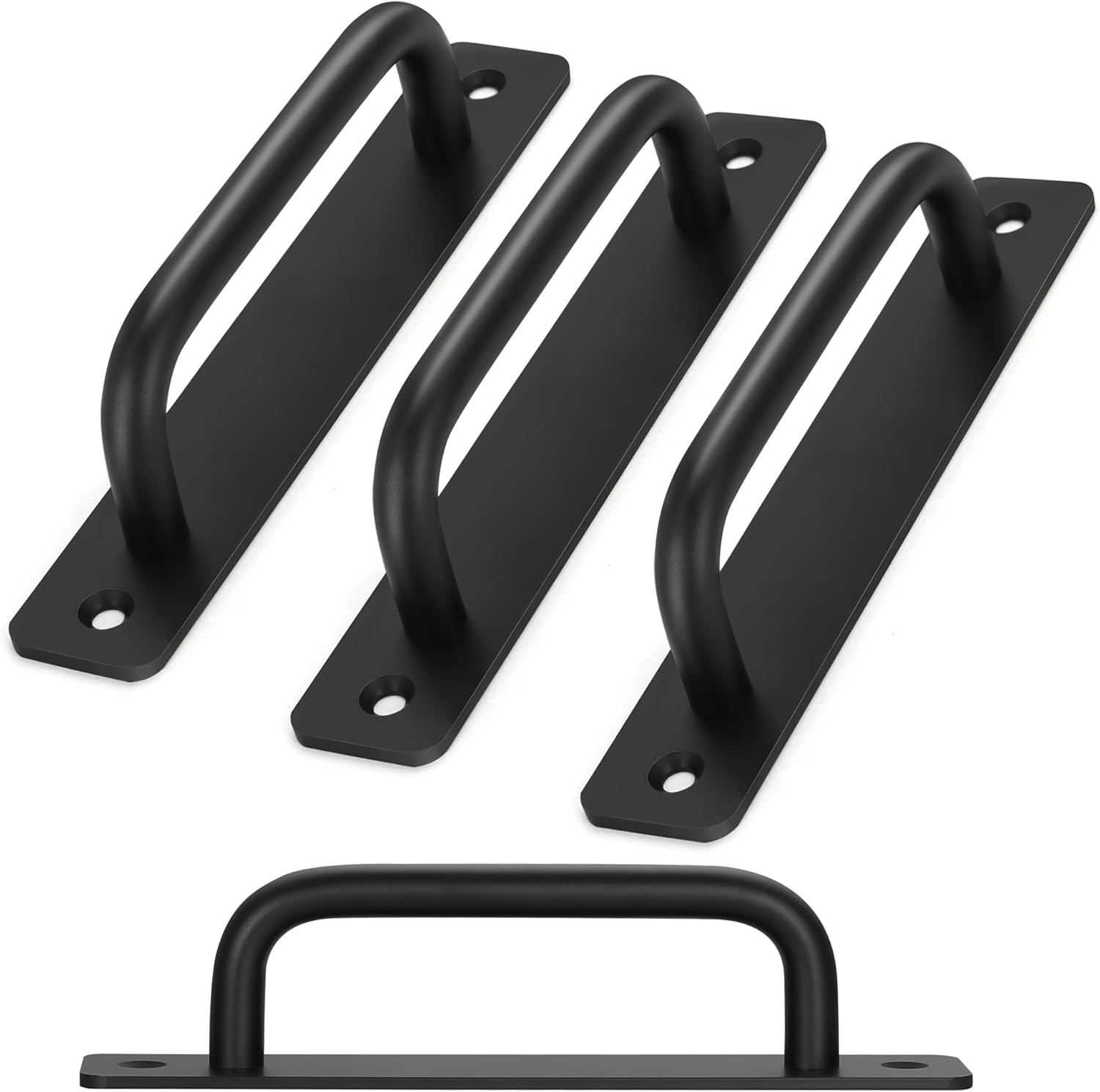 4 Pack Black Barn Door Handles