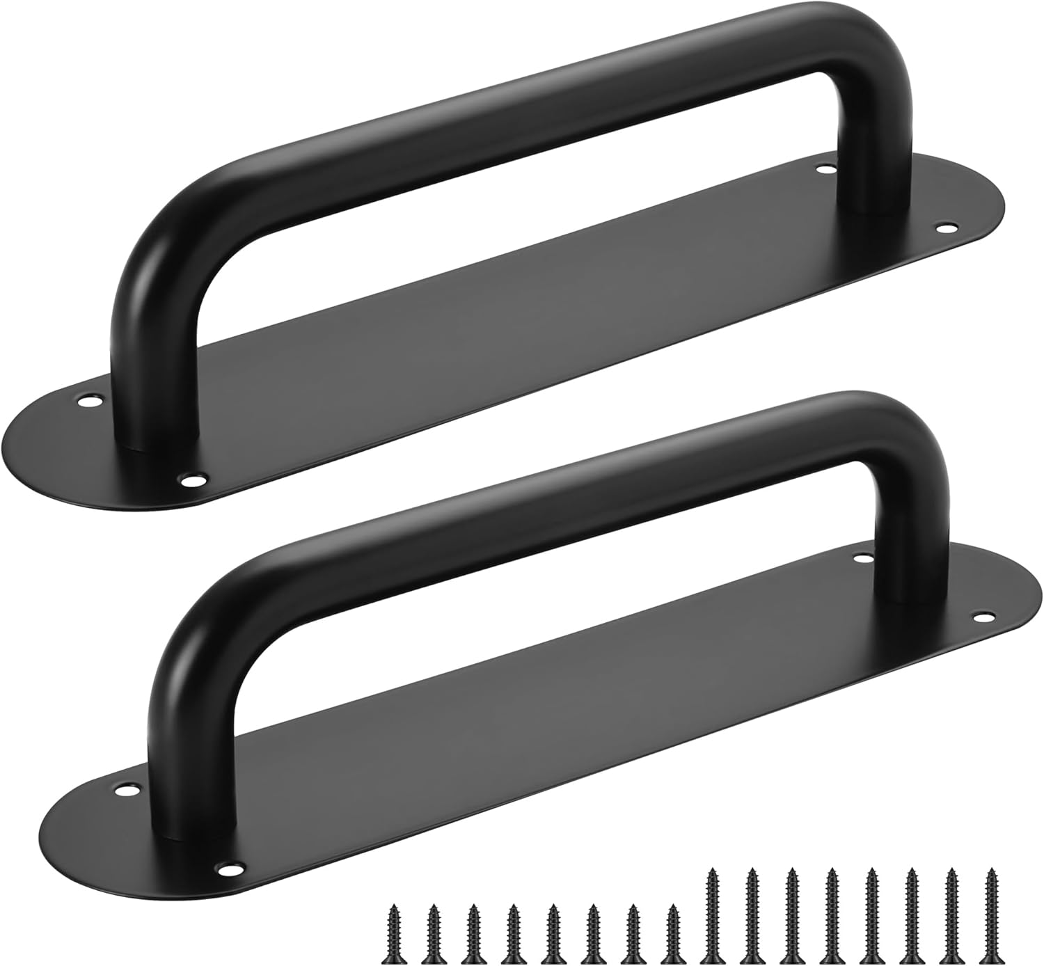 2 Pack Black Large Barn Door Handles Hardware
