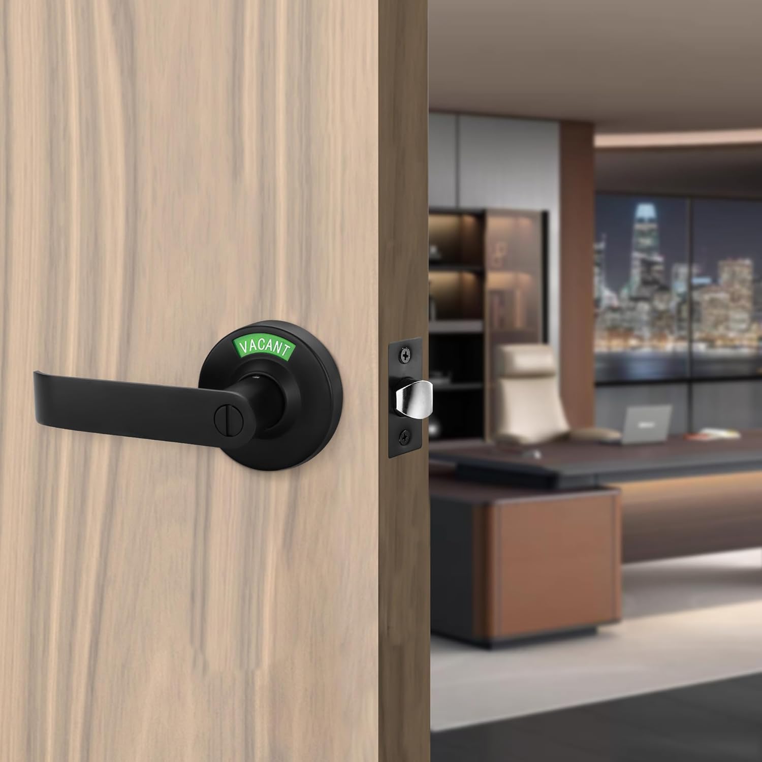 Commercial Door Handle with Occupied Sign