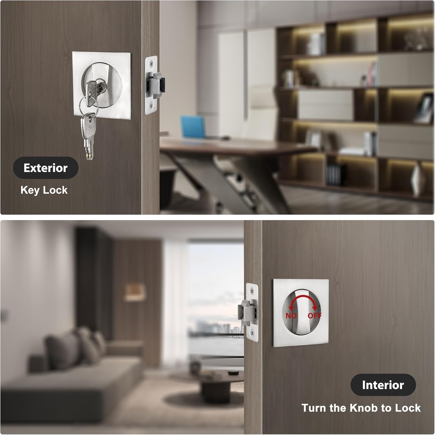 Pocket Door Lock with Key