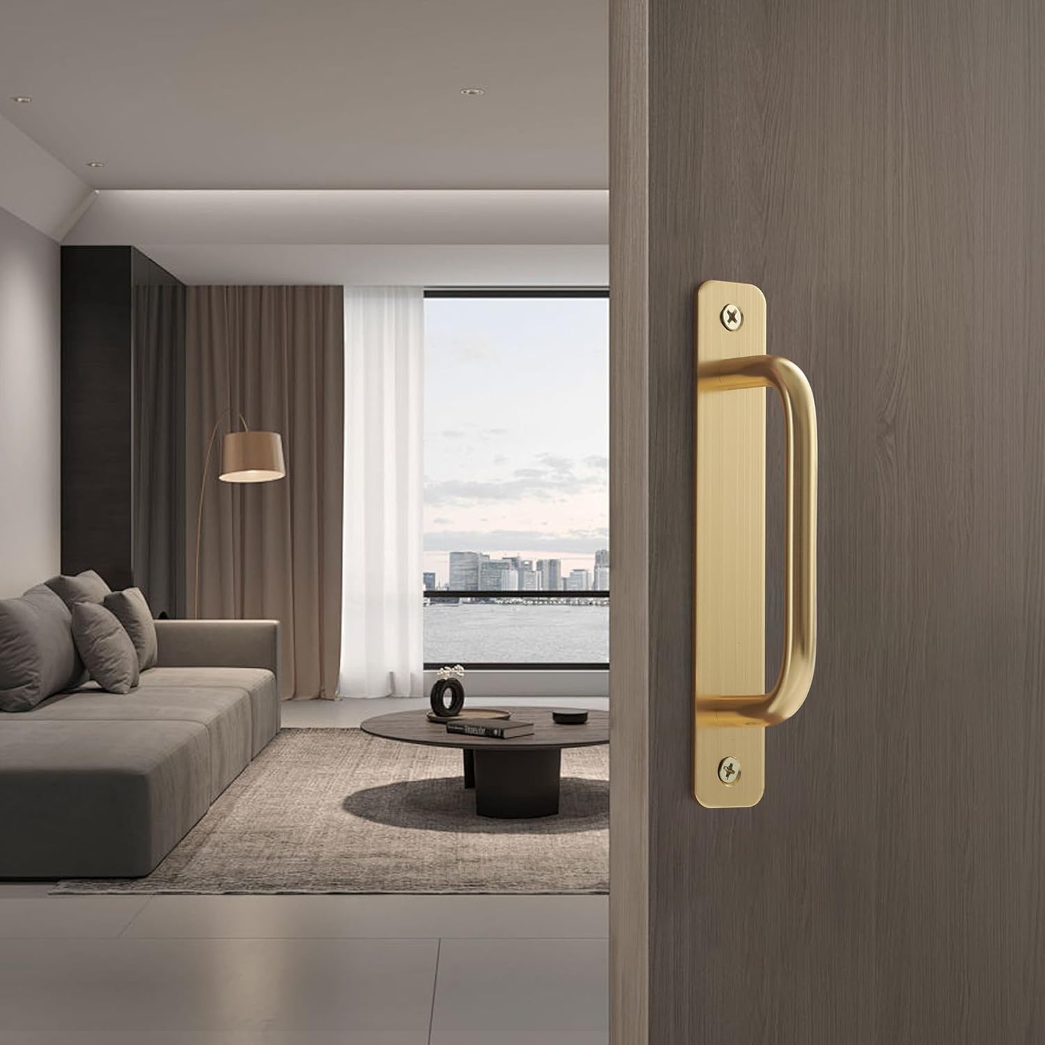 4 Pack Gold Barn Door Handles