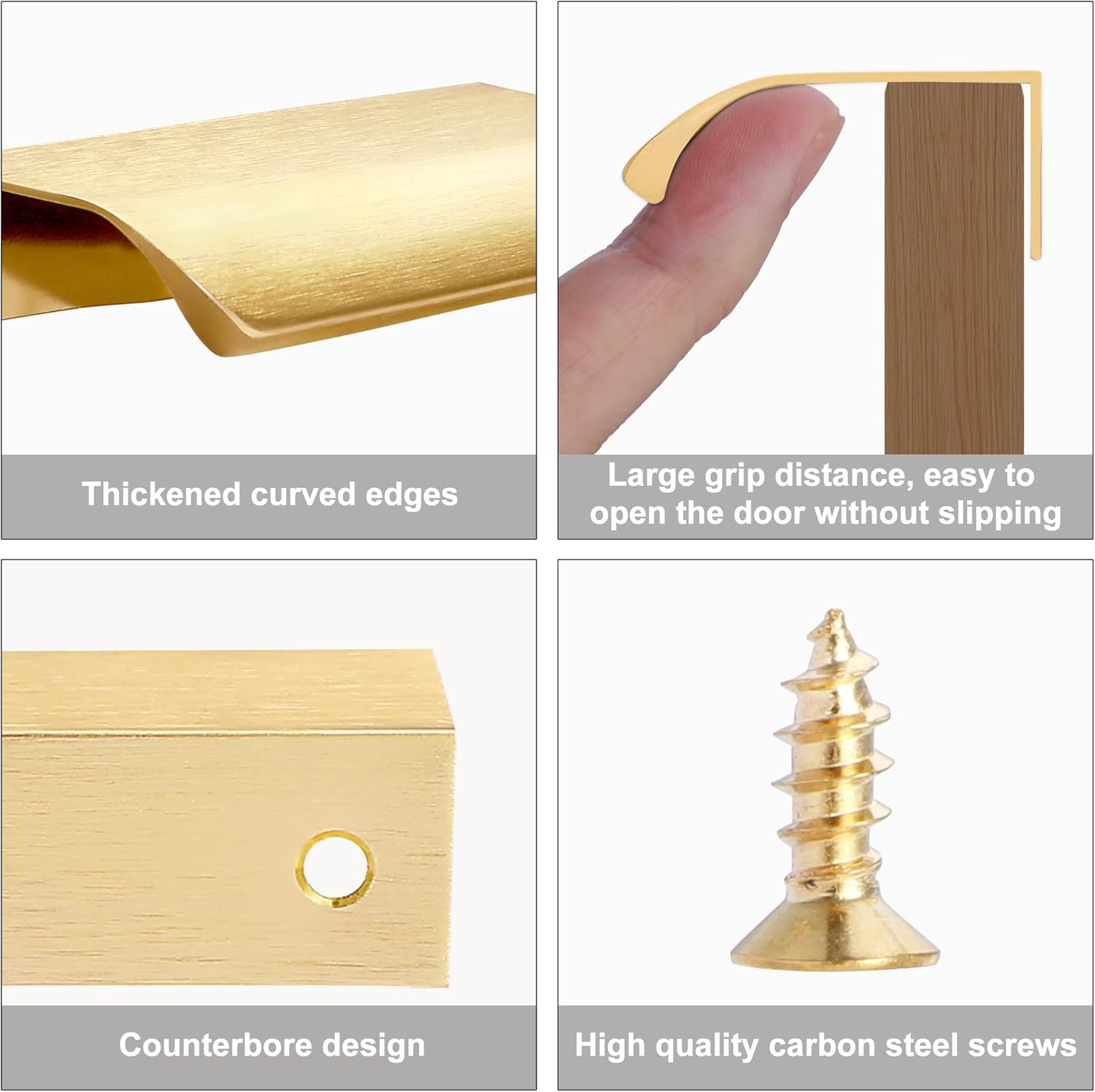 10 Pack Gold Edge Finger Pulls