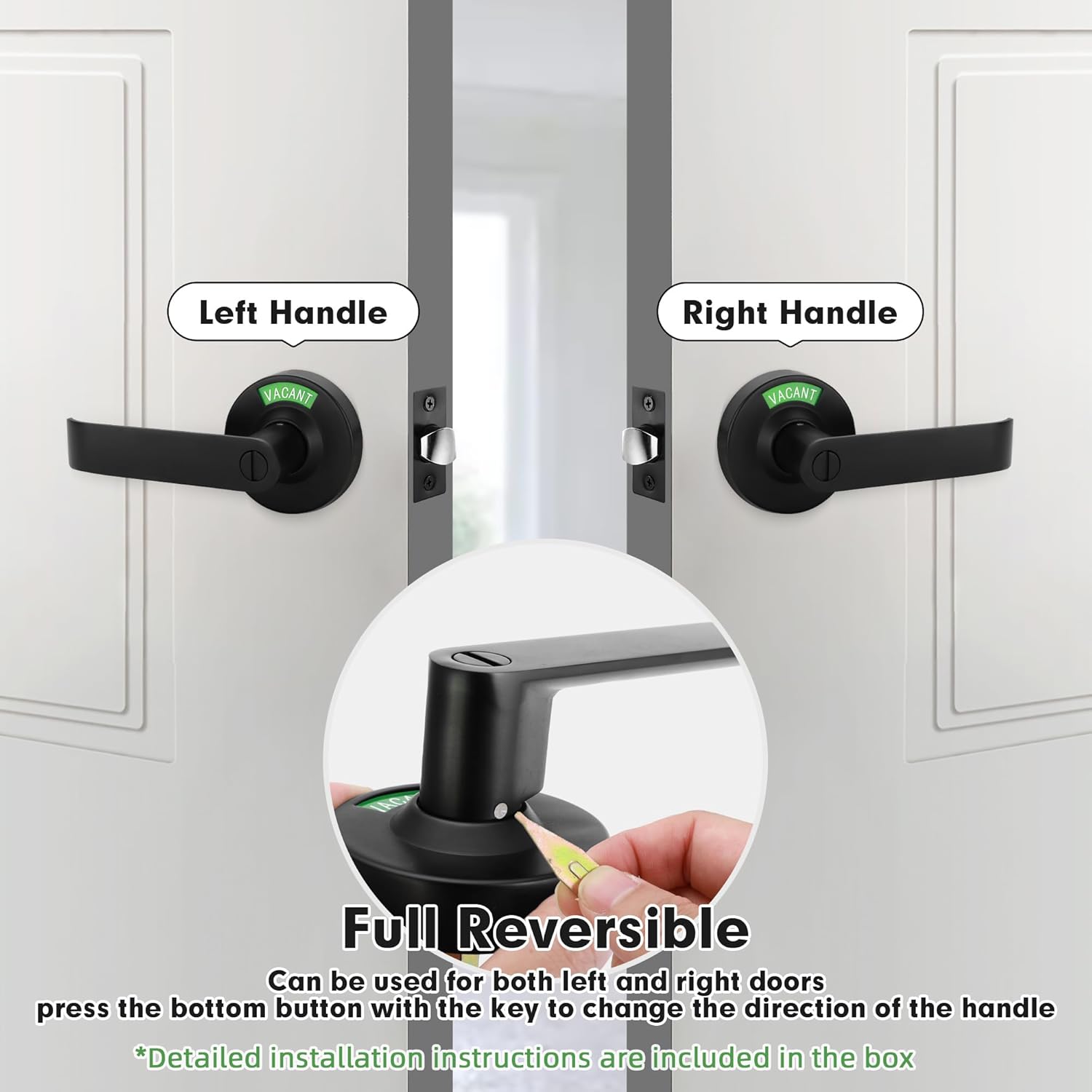 Commercial Door Handle with Occupied Sign