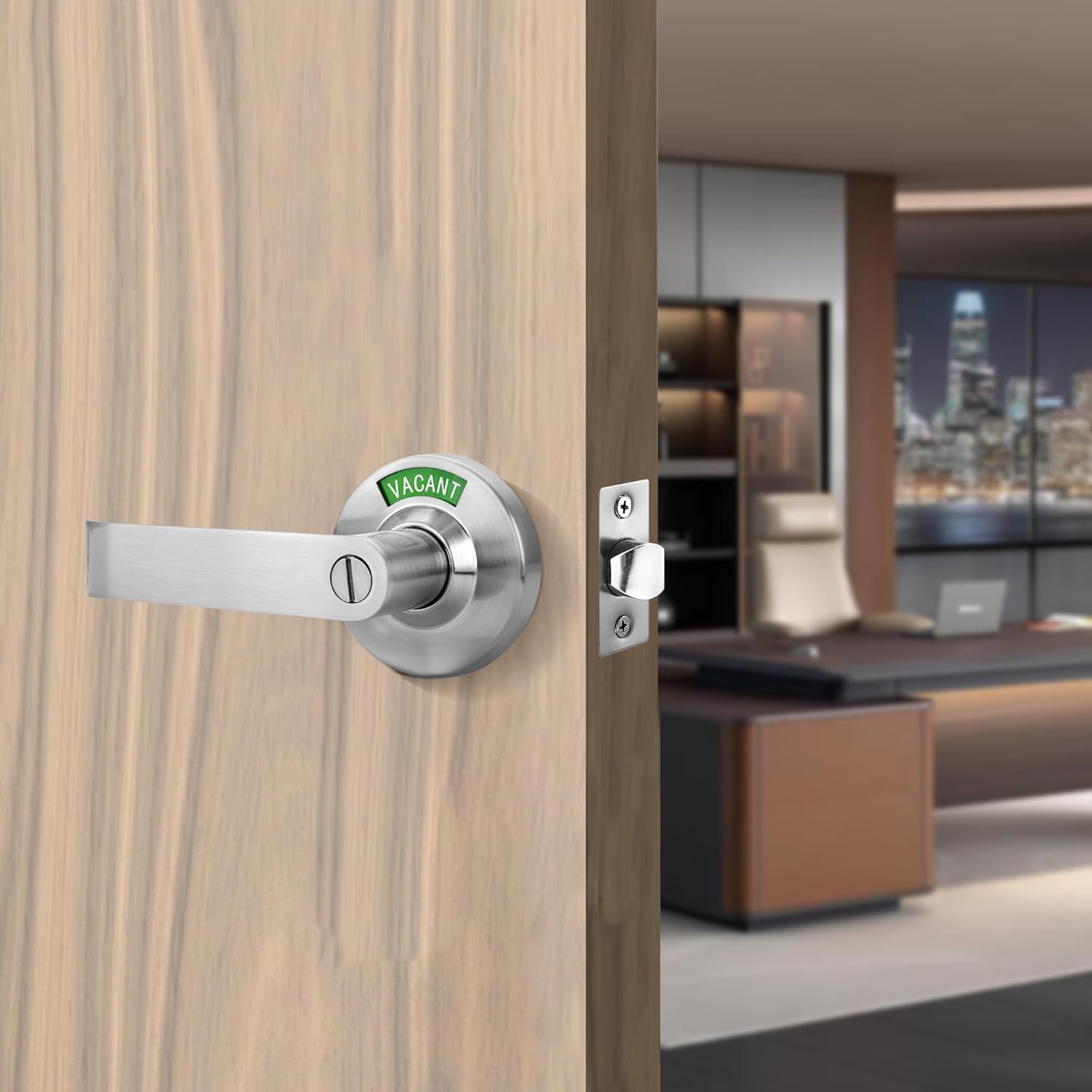 Commercial Door Handle with Occupied Sign