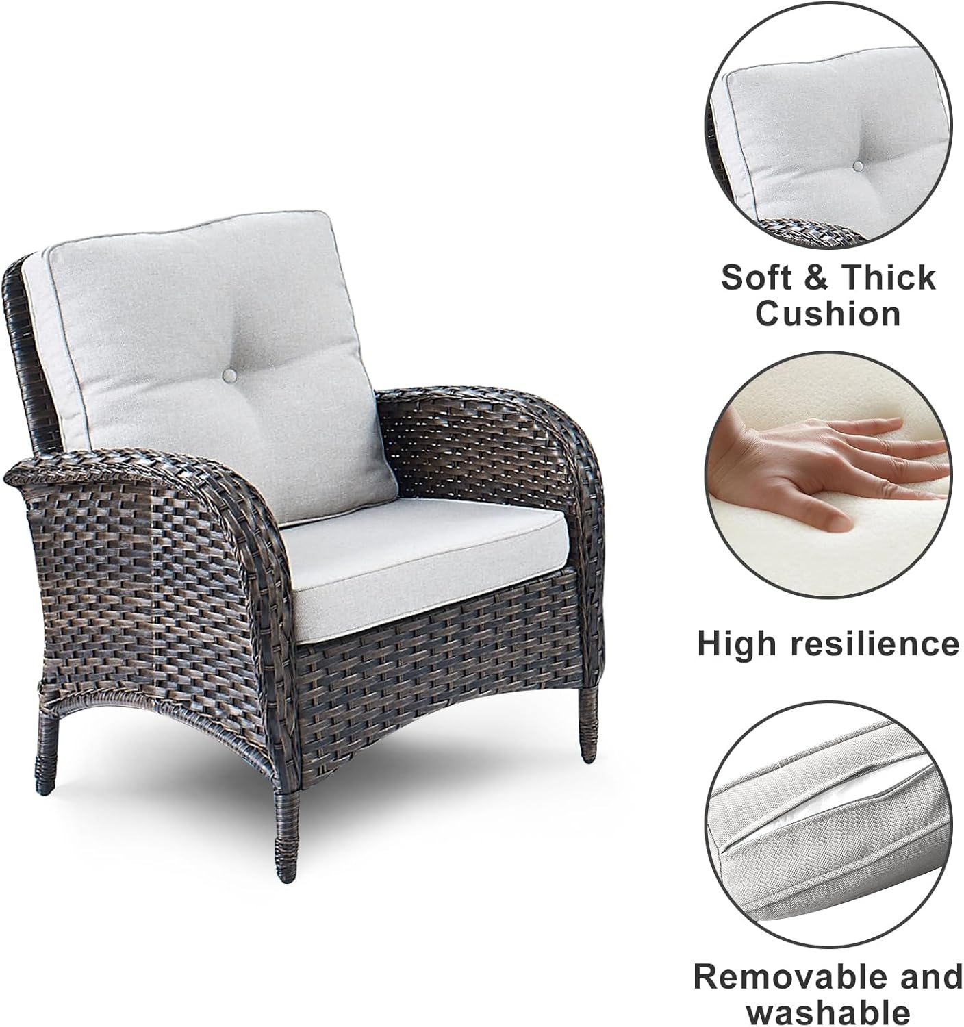 Outdoor Wicker Chairs Patio Dining Chairs
