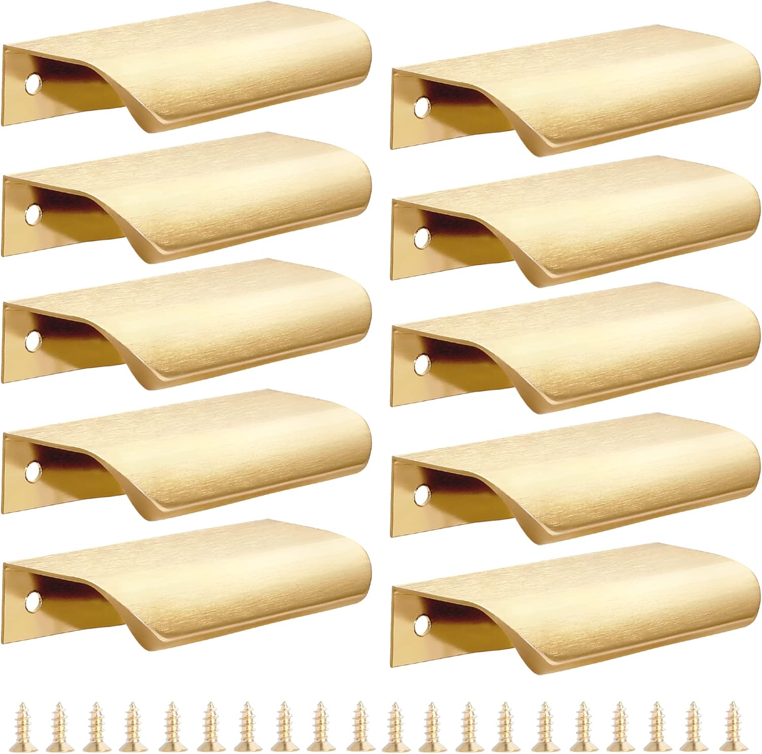 10 Pack Gold Edge Finger Pulls