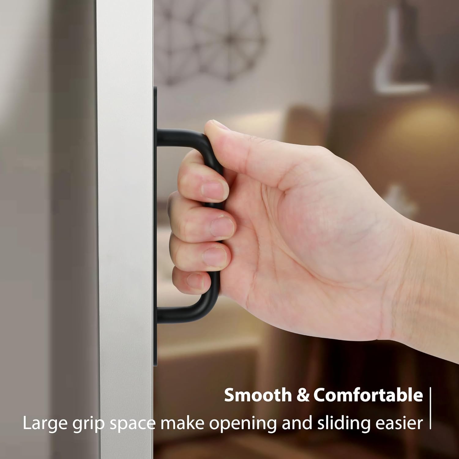 4 Pack Black Barn Door Handles