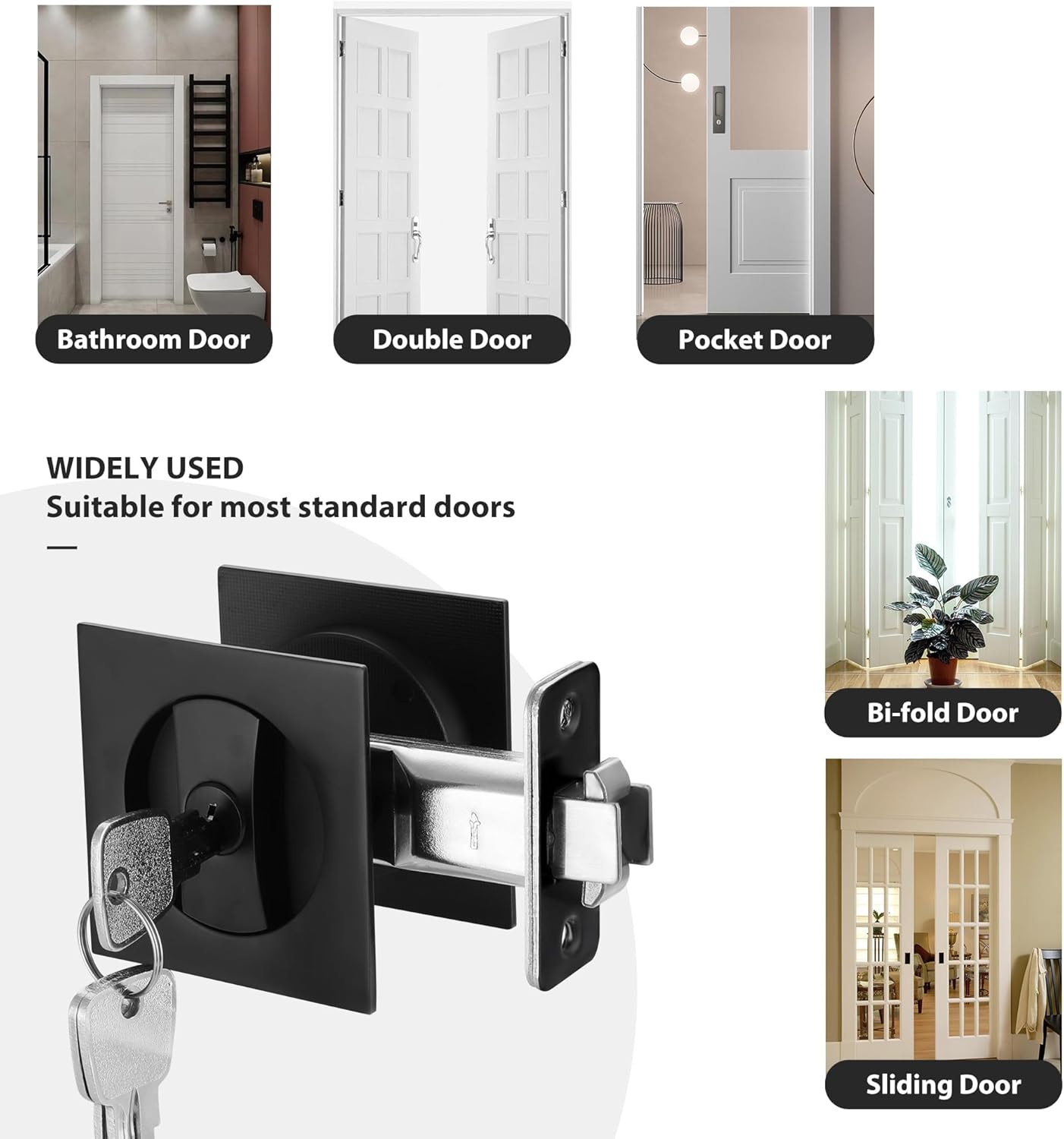 Pocket Door Lock with Key