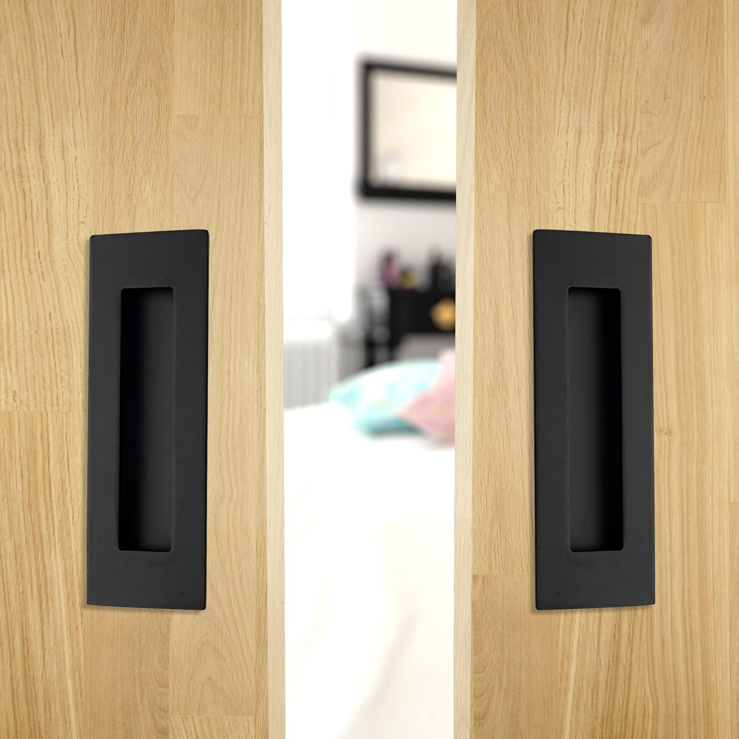 6 Inch Recessed Finger Flush Pulls for Pocket Door Closet Door