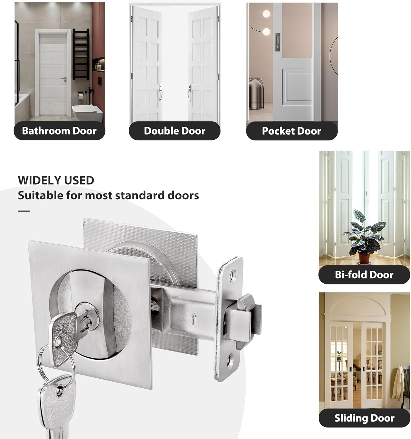 Pocket Door Lock with Key