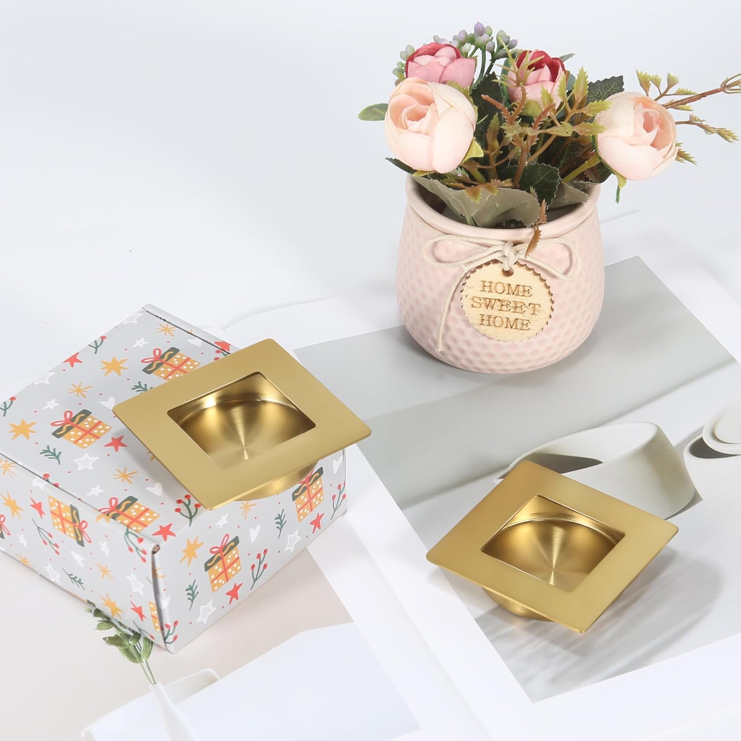 2-3/4 Inch Recessed Finger Flush Pulls for Pocket and Sliding Closet Doors