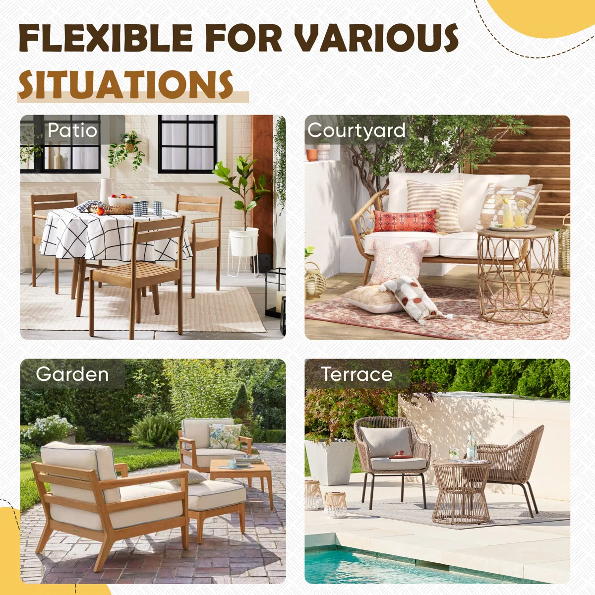 Outdoor Plastic Rocking Chair For Deck, Patio, Balcony