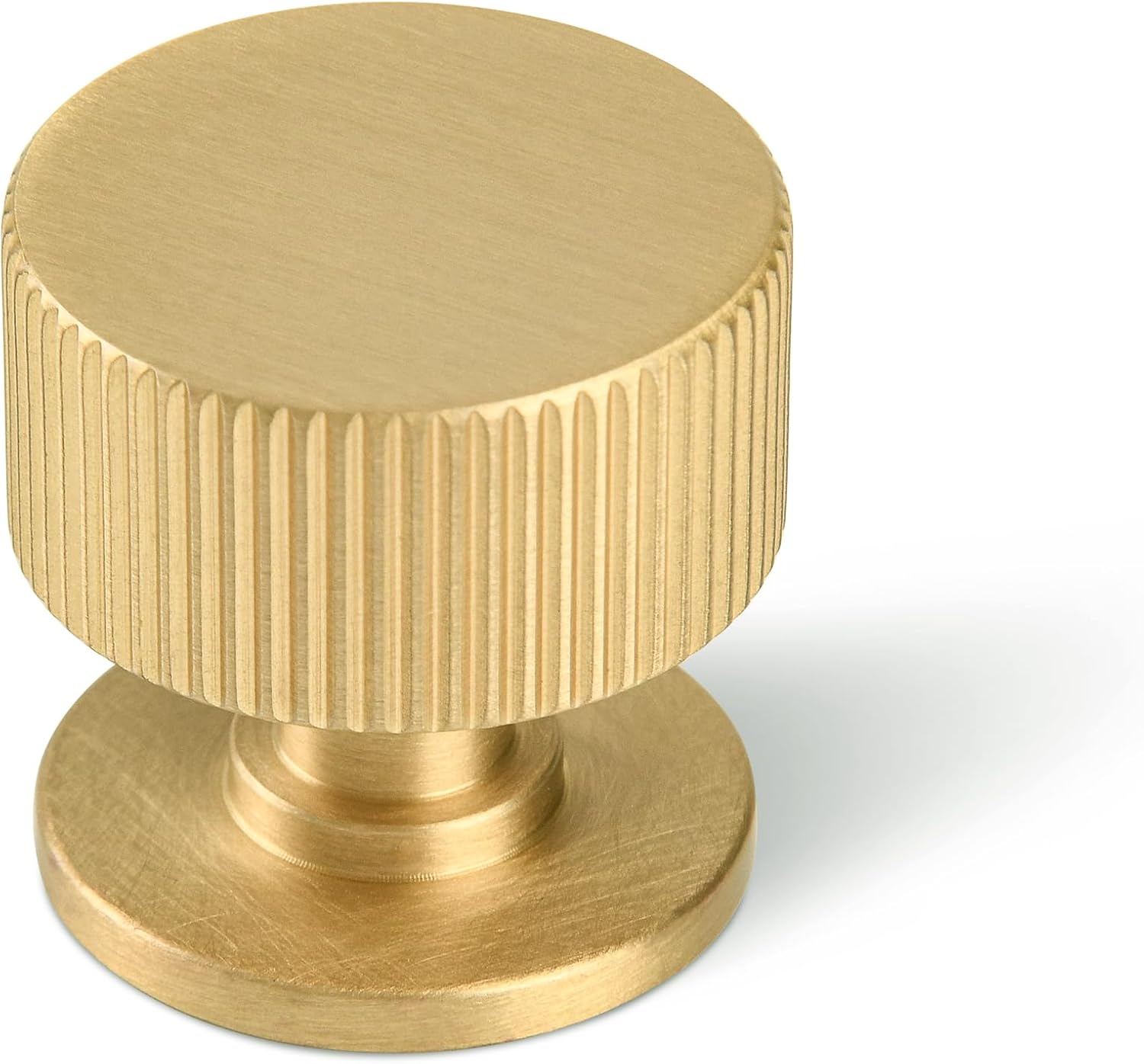 Solid Brass Dresser Drawer Knob 5 Pack, Modern Furniture Handles for Bathroom Bedroom Closet Wardrobe