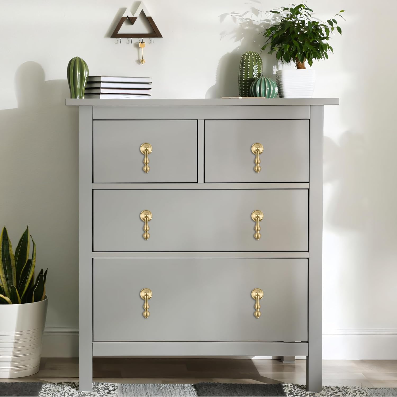 Drop Pulls for Dresser and Drawers, Modern Cupboard Wardrobe Pendant Knob, Bedroom Bathroom Cabinet Knob