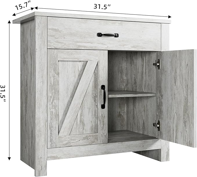 Kitchen Pantry Storage Cabinet with Microwave Stand, Freestanding Hutch Cabinet with Buffet Cupboard, Tall Kitchen Cabinets with Adjustable Shelves for Kitchen, Dining Room