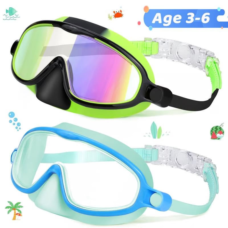 🏊‍♀️Last Day Buy 1 Get 1 Free🏊‍♀️-HD children's large frame waterproof and anti-fog swimming goggles