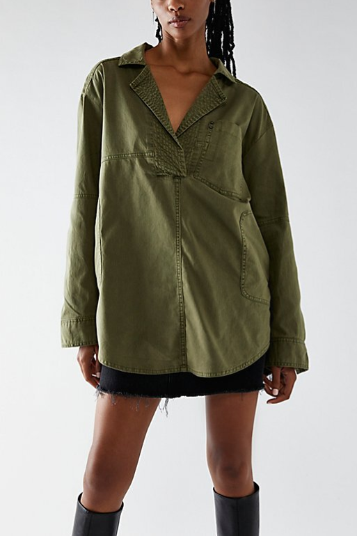 Women's V-Neck Denim Pullover Shirt (Buy 2 Free Shipping)