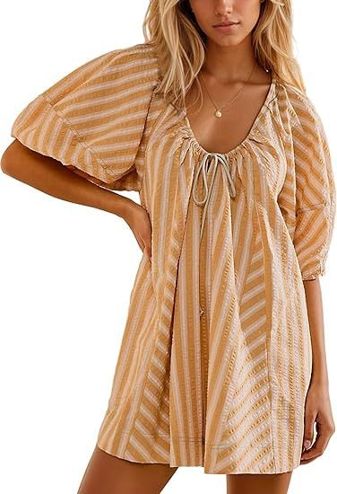 Puff Sleeve Romper (Buy 2 Free Shipping)