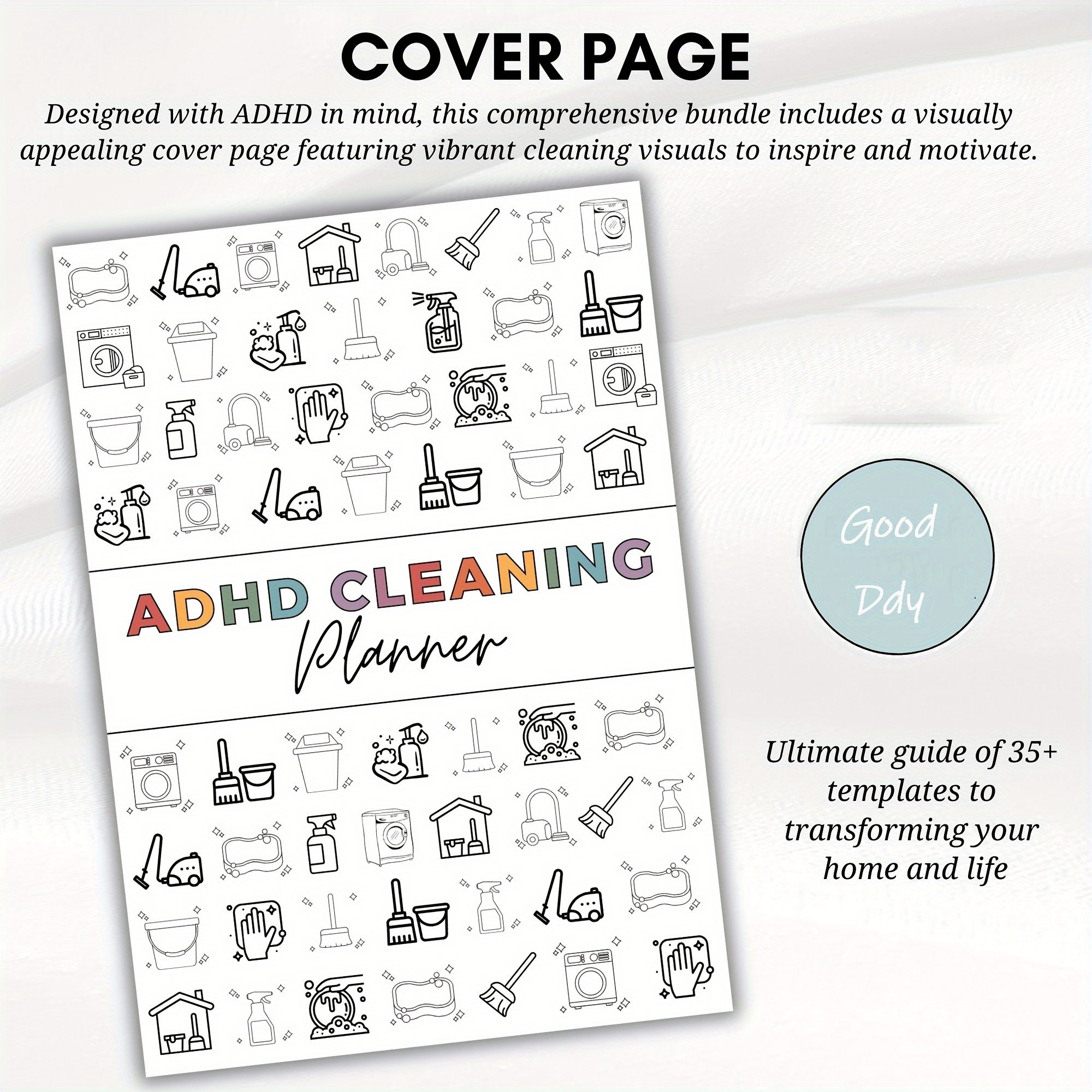 🔥Save 49%📚ADHD Cleaning Planner Bundle