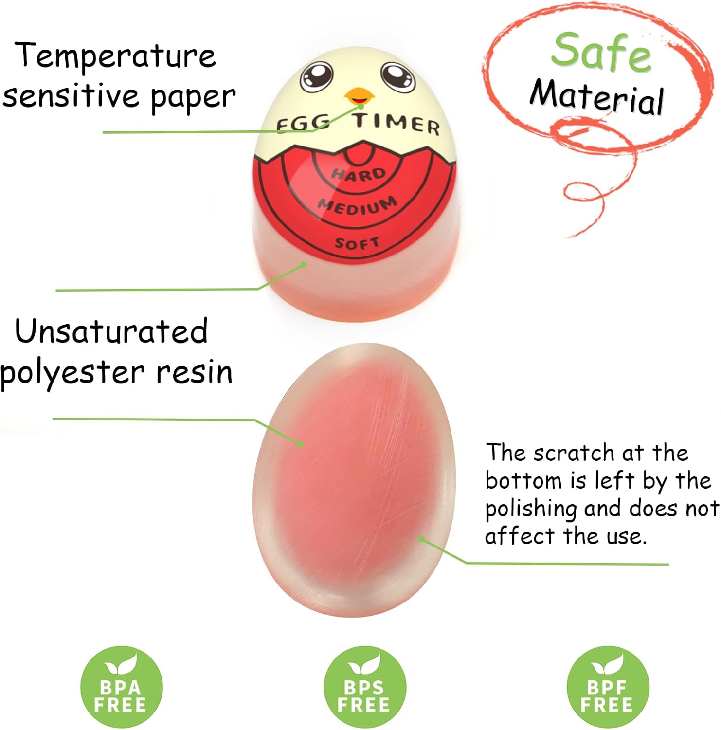 🔥Color Changing Egg Timer – Perfect Soft, Medium & Hard Boiled Eggs Every Time (BUY 2 GET 1 FREE)