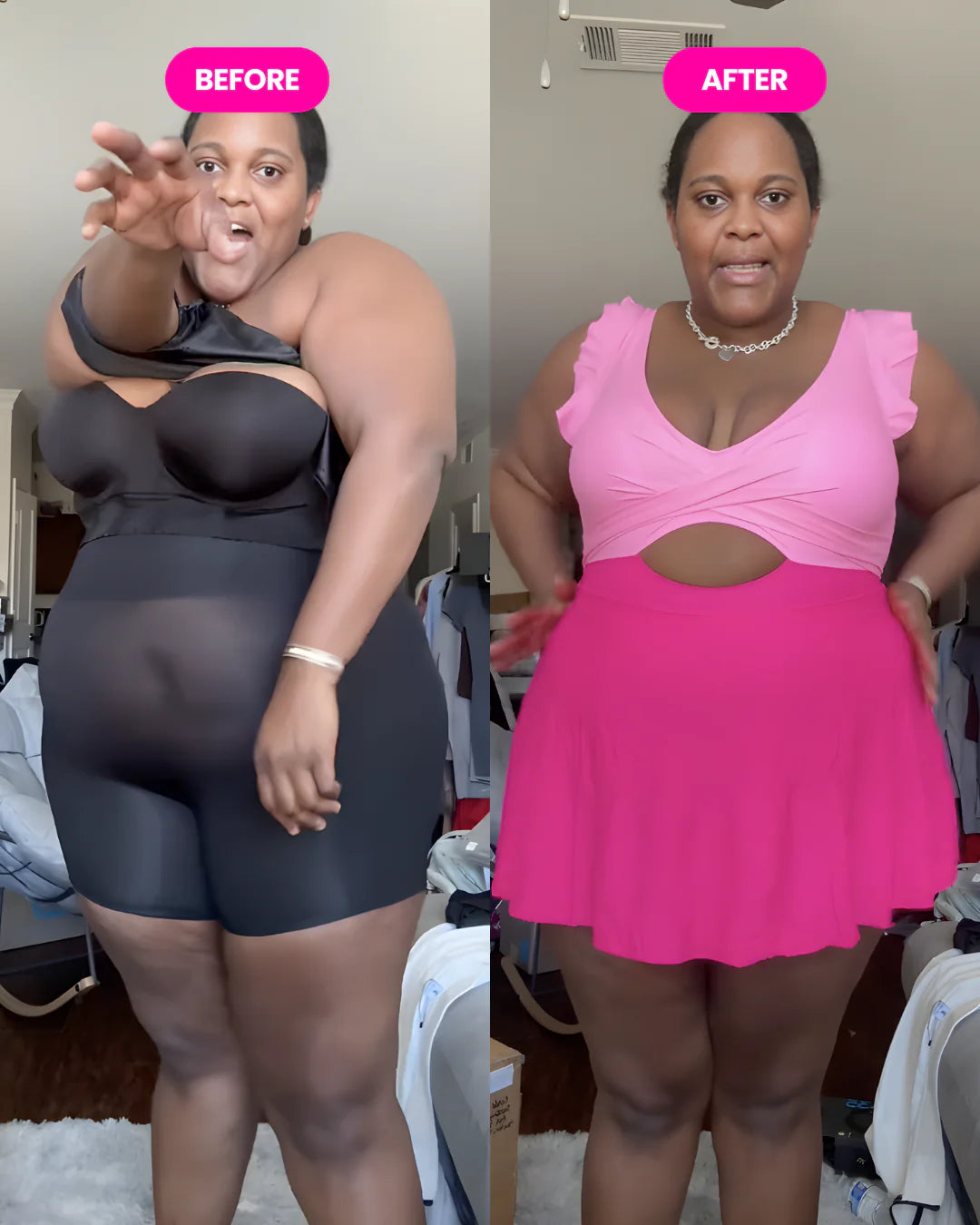 💥Last Day 49% OFF💃Women's One Piece Swimsuit Ruffle Cutout Swimdress