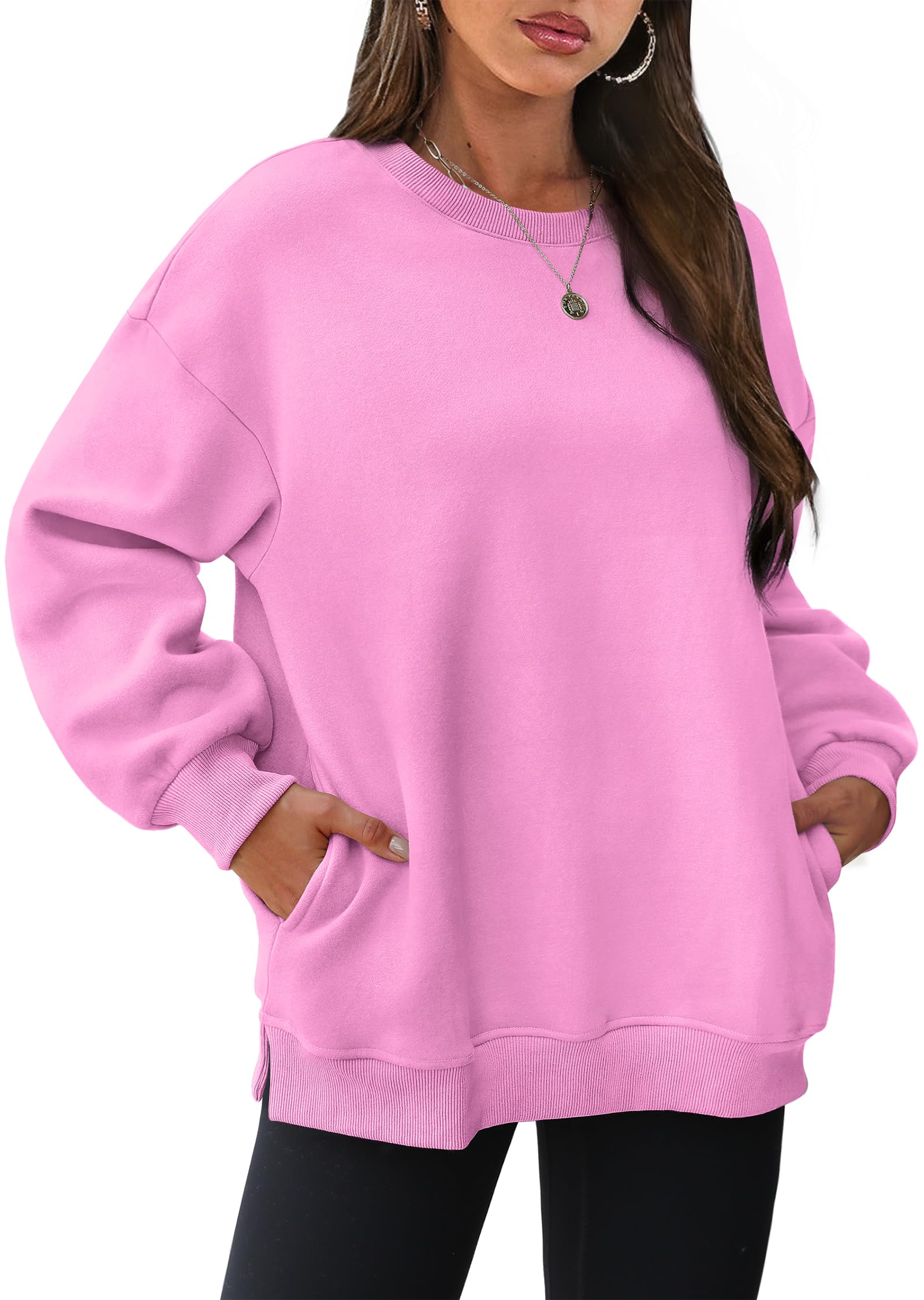 Oversized Crewneck Sweatshirts with Pockets