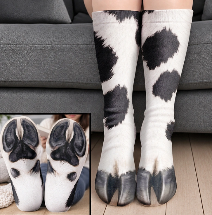 Gag Gift For Animal Lovers - Personalized Funny Chicken Duck Pig Feet Socks