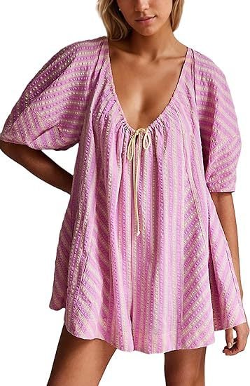 Puff Sleeve Romper (Buy 2 Free Shipping)
