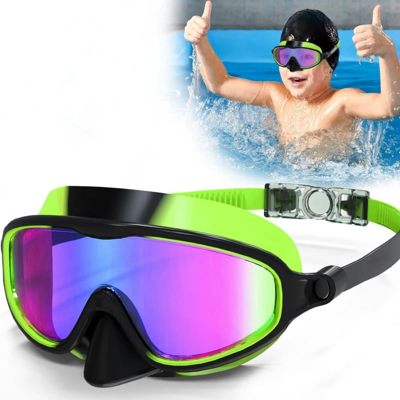 🏊‍♀️Last Day Buy 1 Get 1 Free🏊‍♀️-HD children's large frame waterproof and anti-fog swimming goggles