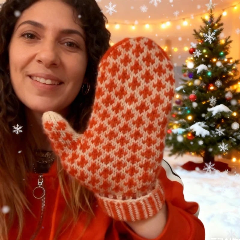 🔥LAST DAY 50% OFF - The "Naughty List" Mittens | Cozy Knit with a Hidden Attitude🖕✨