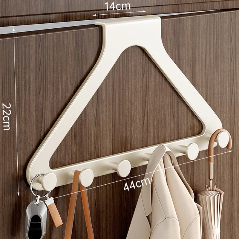 🔥Last Day 49% OFF - Drill-Free Over-the-Door 6-Hook Rack