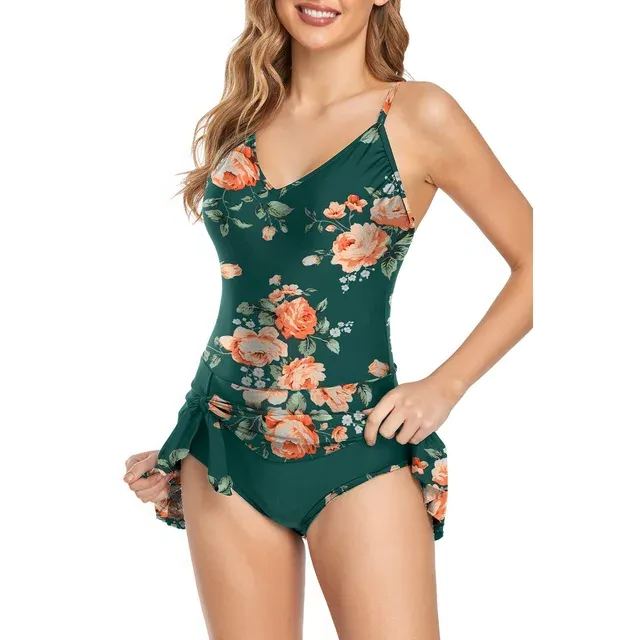 (HOT SALE - 48% OFF) 🔥 Women's Tummy Control One Piece Swimsuit With Skirt