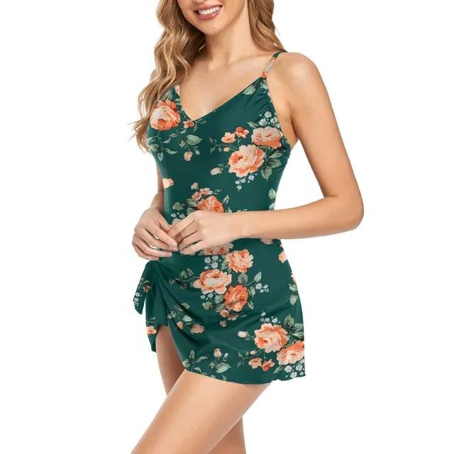 (HOT SALE - 48% OFF) 🔥 Women's Tummy Control One Piece Swimsuit With Skirt