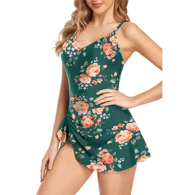 (HOT SALE - 48% OFF) 🔥 Women's Tummy Control One Piece Swimsuit With Skirt