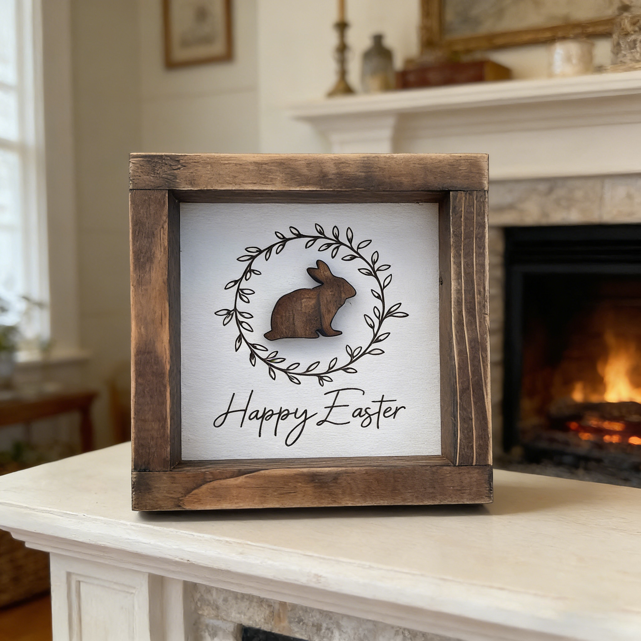 🔥Last Day 48% OFF - 🐇Wooden Easter Bunny Frame
