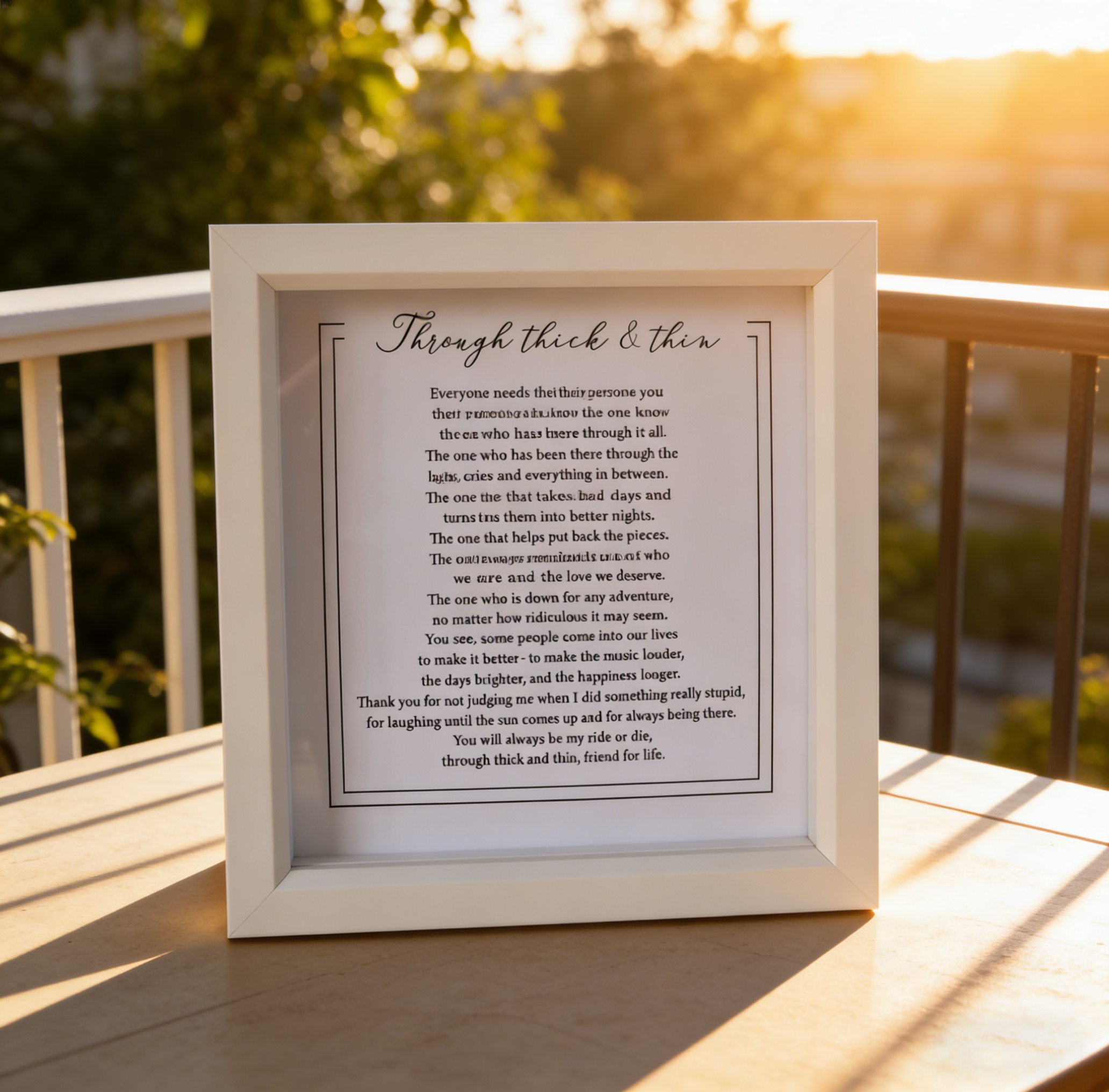 💞Through Thick & Thin – Friendship Frame