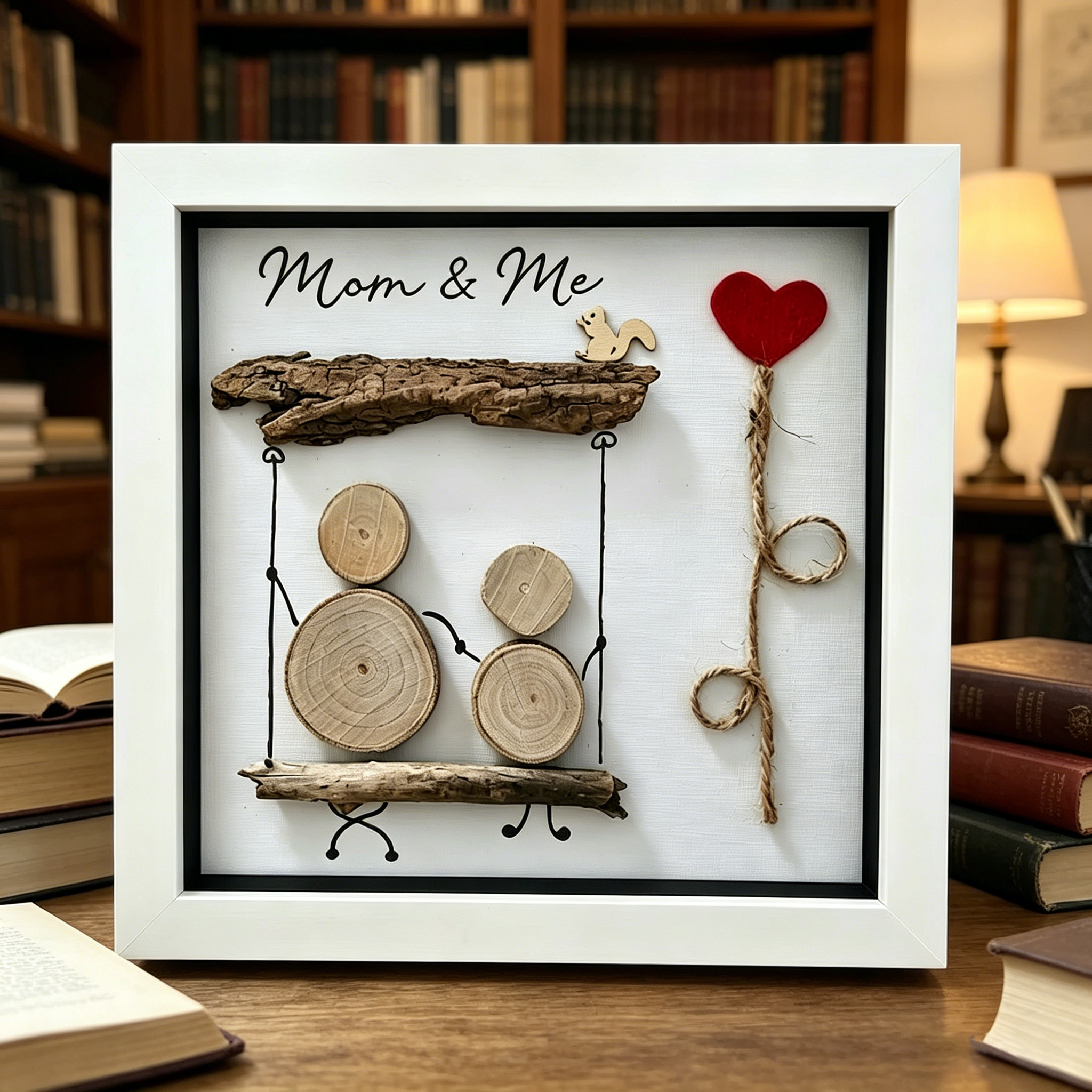 ❤️Handmade Mom & Me Wooden Frame