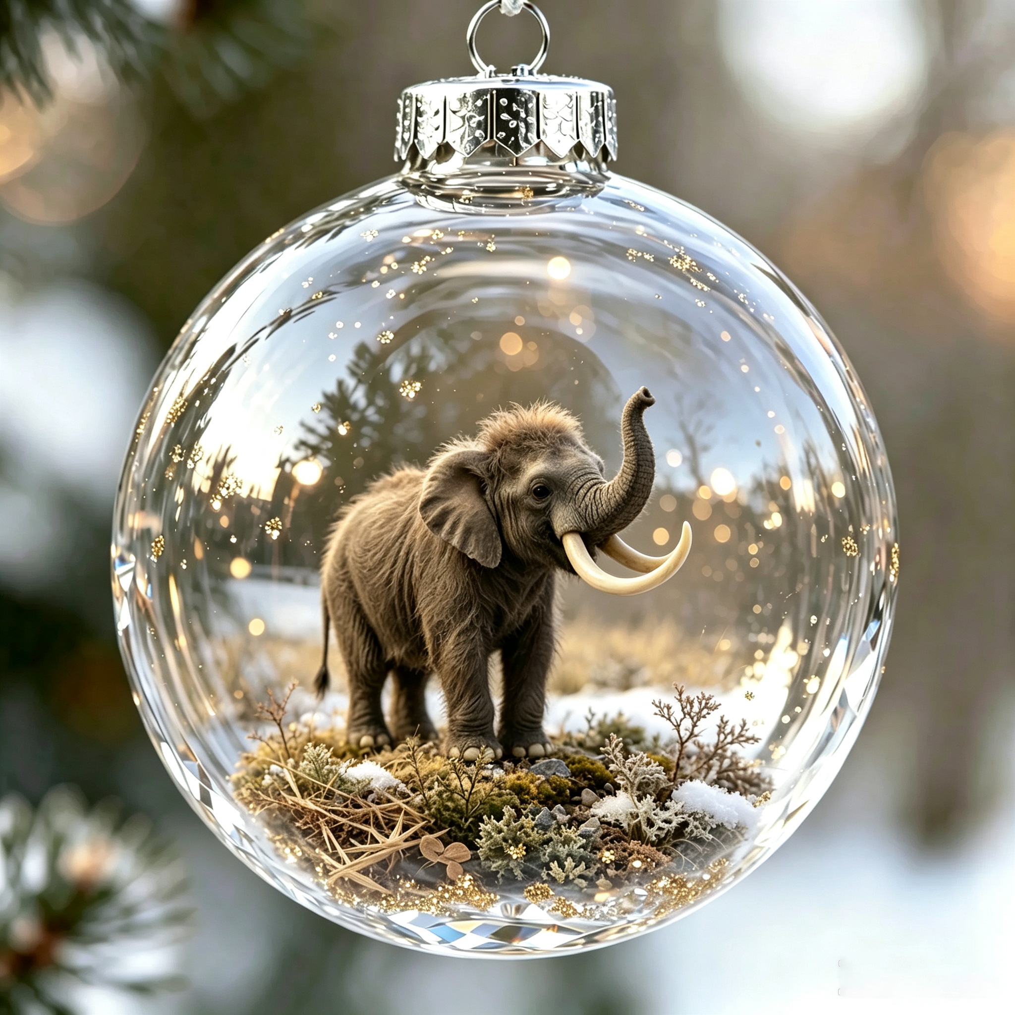 🐘Prehistoric Mammoth Holiday Ornament