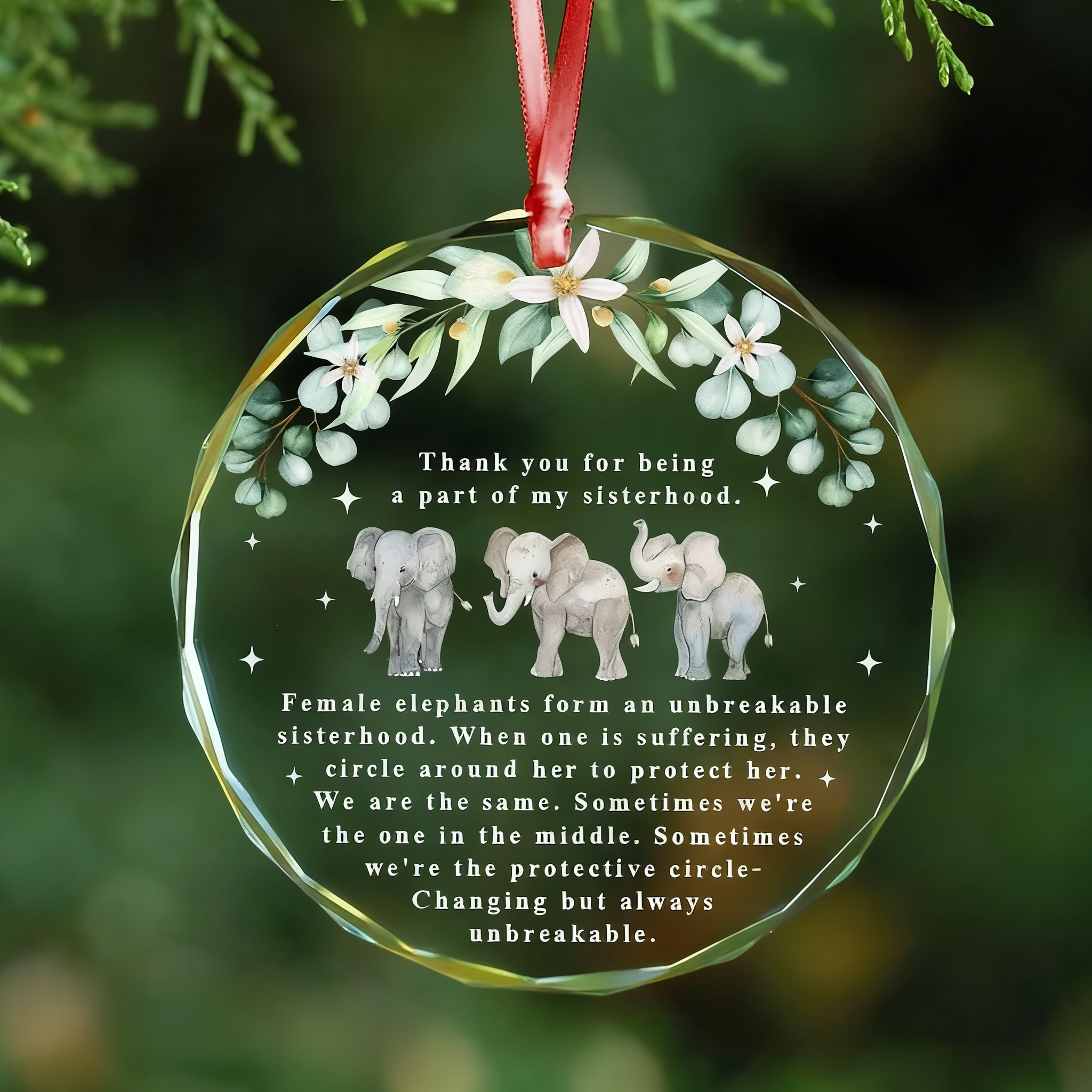 The Sisterhood Circle- Elephant Sisterhood Ornament